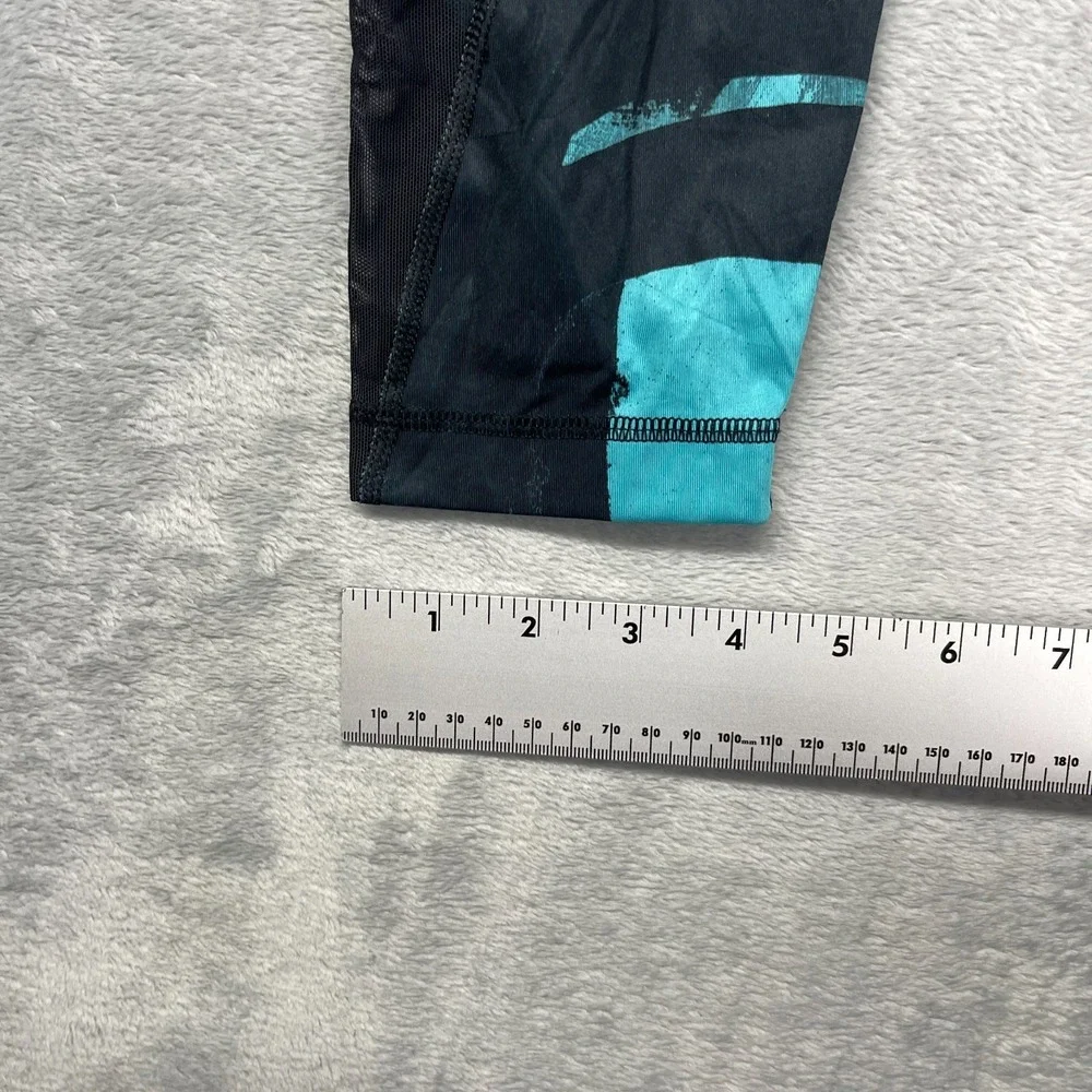 Lululemon Leggings Womens 27x26 Black Teal Abstract High Waist Inspire Tight‎